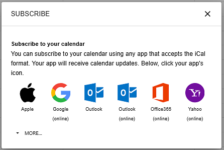 icons of different calendar apps