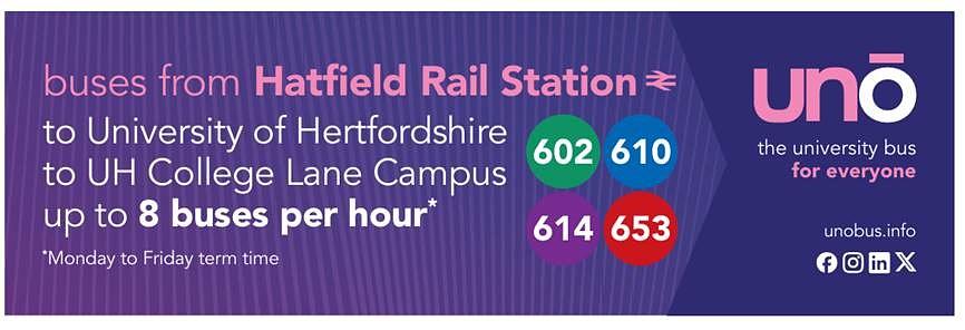 Uno buses from Hatfield Station